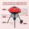 Portable Outdoor Apple BBQ Grill for Camping and Courtyard