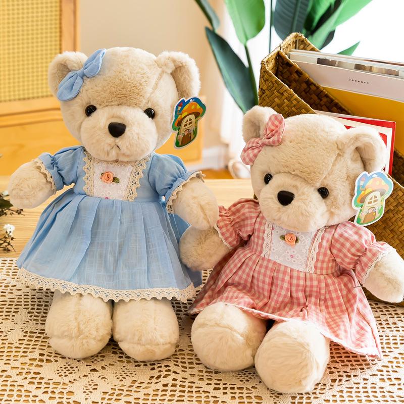 2021 Princess Bear Plush Doll - Teddy Bear Couple Toy for Girls, Holiday Gift