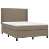 Maison Exclusive - Sommier à lattes de lit matelas et LED Taupe 140x200 cm Tissu