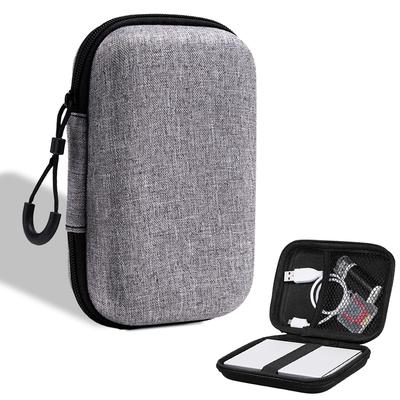 Gadget Mobile Compact Storage Organizes SD Cards and Charging Perfect for Business Trips and Travel Case, Case, Black/Carbon Fiber/Gray, Waterproof,