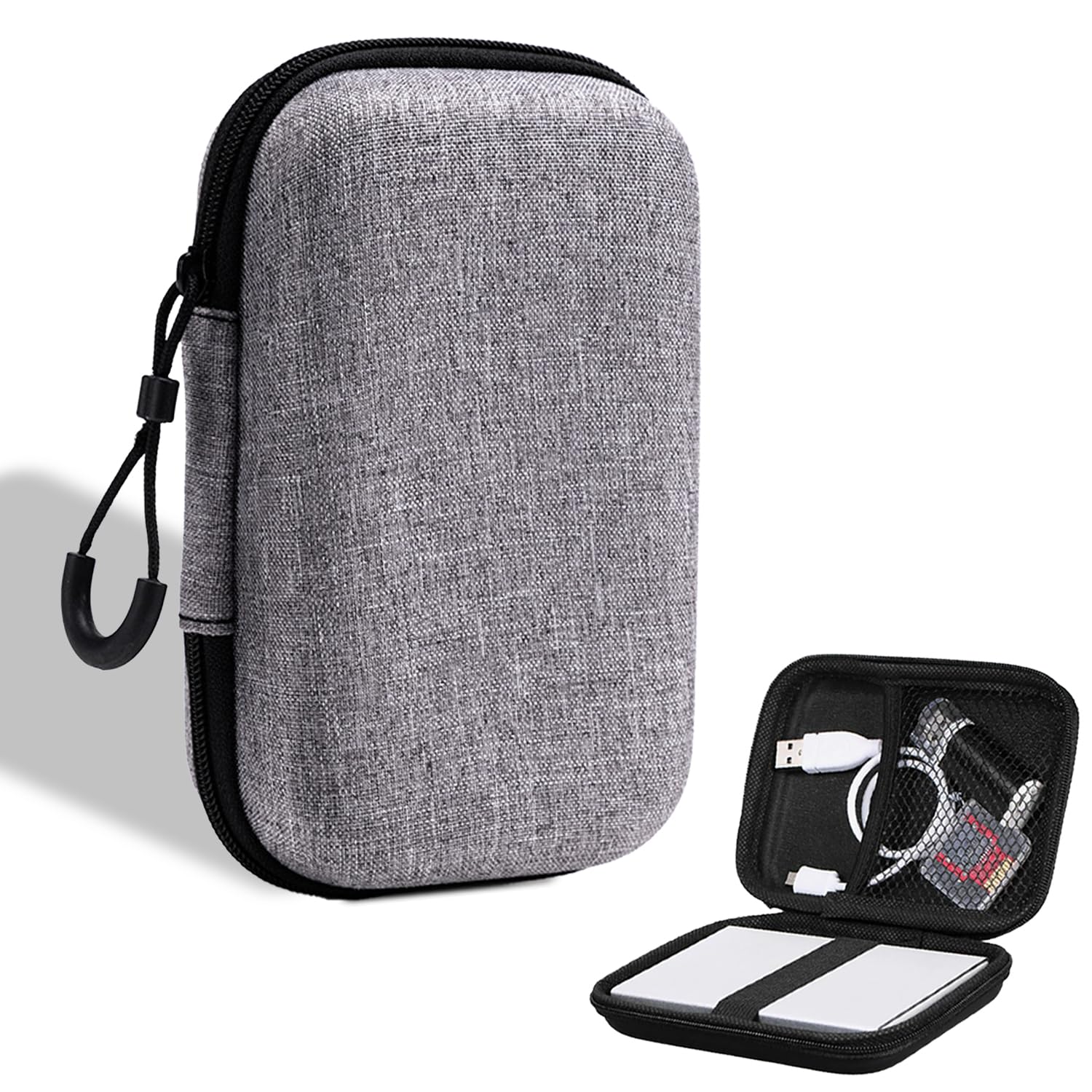 

Гаджет Мобильный Компактный Органайзер для Хранения SD-карт и Зарядки Идеально подходит для Деловых Поездок и Путешествий Кейс, Кейс, Черный/Карбоновое волокно/Серый, Водонепроницаемый, серый