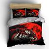 Fierce Tiger Red Moon Decor Soft Comfortable Duvet Cover Bedding Set Included 1*Duvet Cover & 2*Pillowcases, Gift