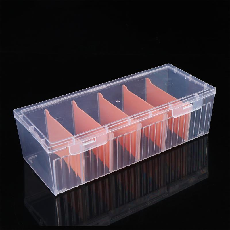 Clear Plastic Compartmentalized Organizer Box Holds 550+ Game Cards Storage Box With Adjustable Divider For Cards 1Pcs