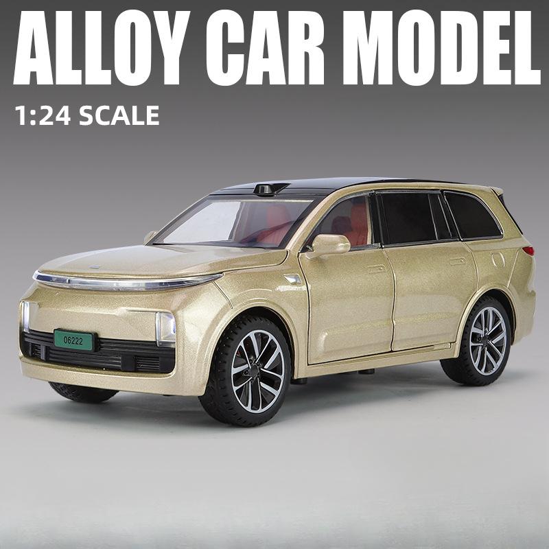 1/24 Li L9 SUV Alaşımlı Pres Döküm Araba Modeli Oyuncak Simülasyon Araçları Geri Çekilebilir Ses Işık Koleksiyonu Oyuncaklar Çocuklar İçin Doğum Günü Hediyeleri