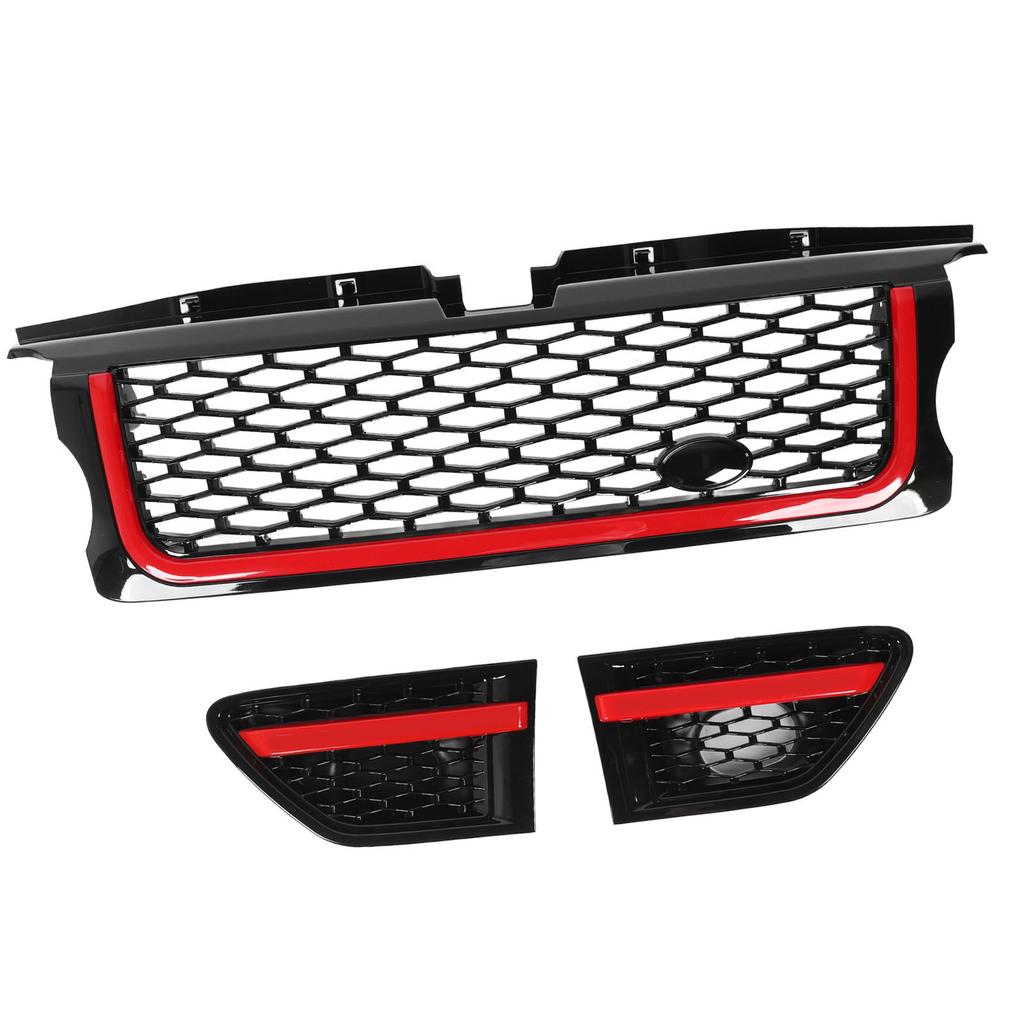 Front Bumper Middle Grille with Side Vents LR006305 Front Upper Bumper Grille Cover for Range Rover Sport L320 2005 To