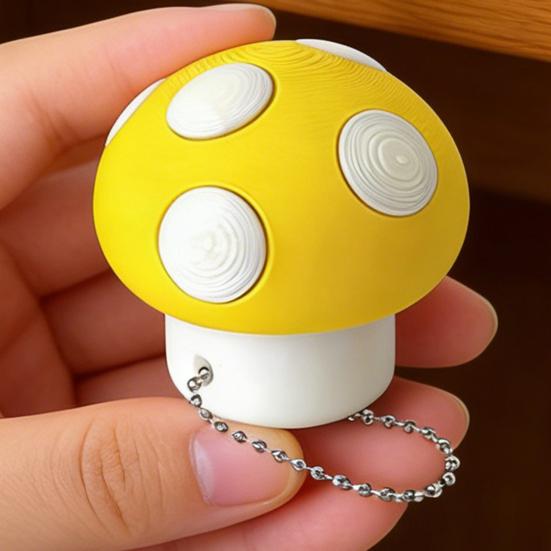 3D-gedruckter Pilz-Klicker mit Kugelkette Stressabbau Dekompressionsknopf Fidget Schlüsselanhänger Hängende Dekoration Taschenanhänger Geldbörsenanhänger