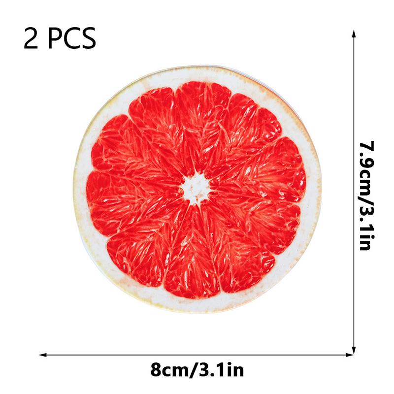 2 Pièces Marque-page de Lecture Accrocheur Clip en Acrylique Signe Tranche de Fruit Marque-page Haute Qualité Pour Collection de Papeterie Cadeau Stu