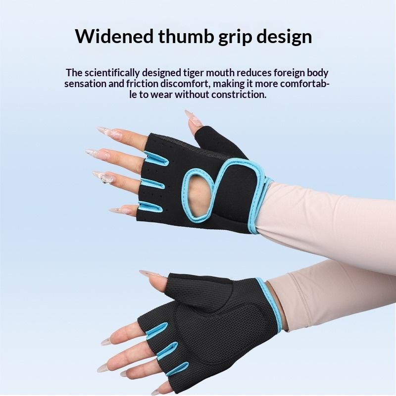 Women Men Fitness Gym Gloves Weightlifting Gloves Half Finger Breathable Non-Slip Gel Pad Bodybuilding Training Dumbbells Gloves
