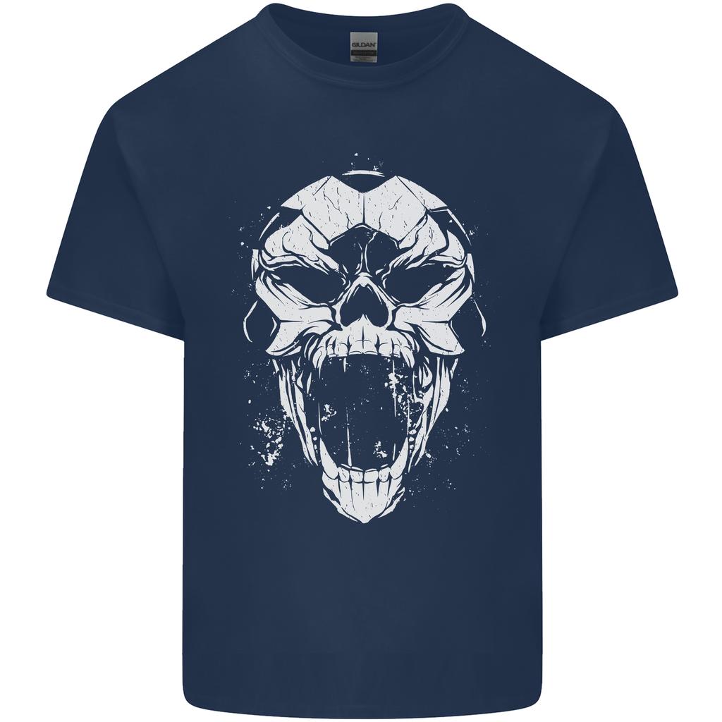 A Football Skull Footy Soccer Unisexs Light Cotton TShirt