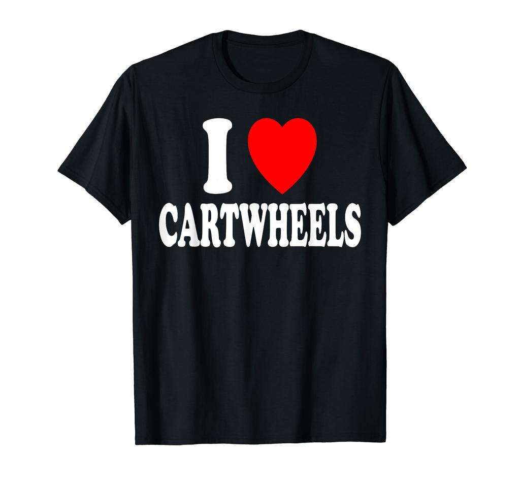 I Heart Side Wheel Gymnastics Balance Beam Dance T-Shirt