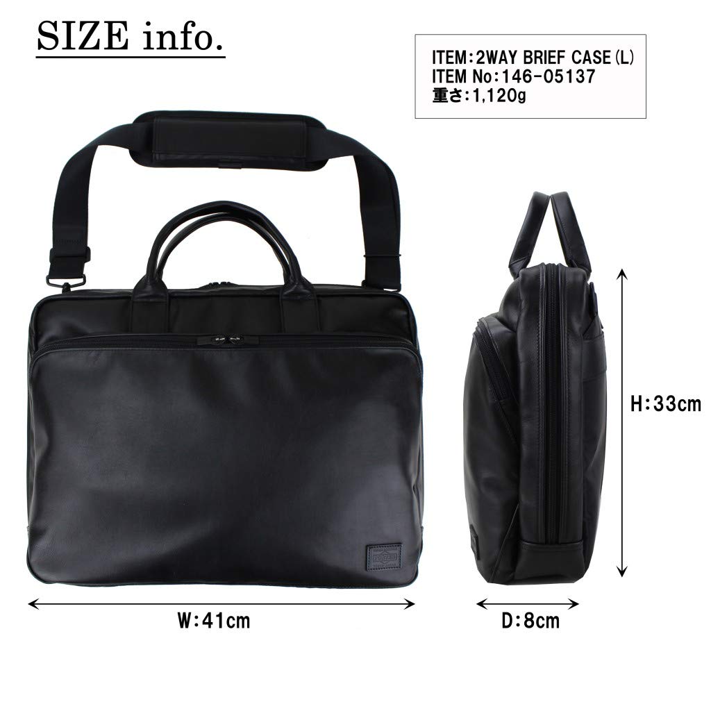 Porter TIME BLACK 2WAY Briefcase [PORTER] 146-05137 Black/10