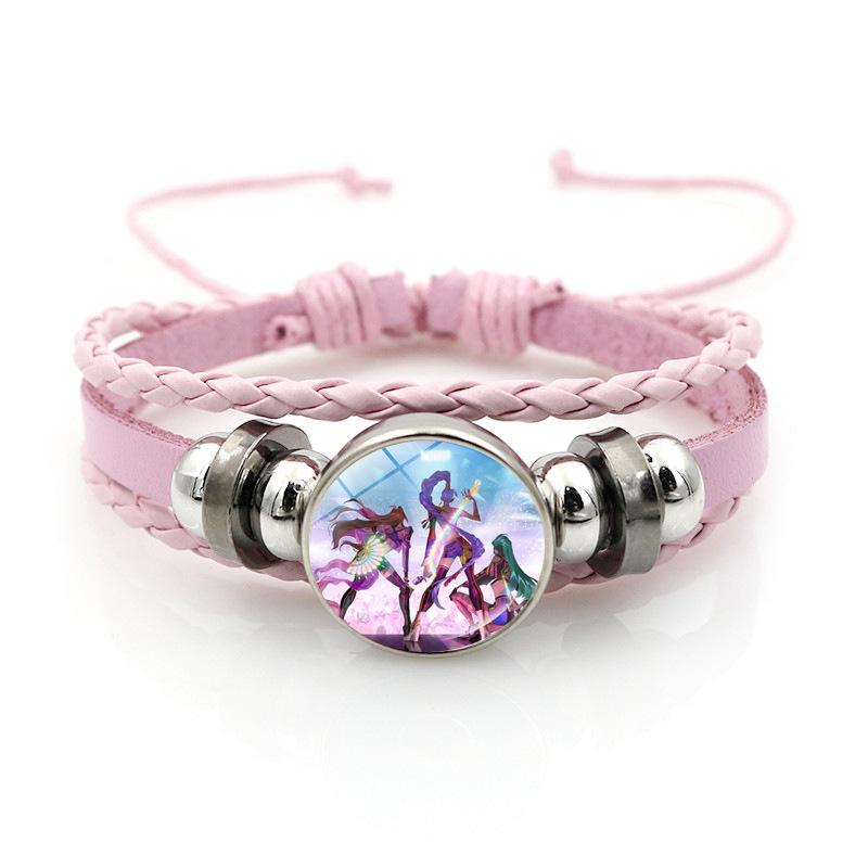 KPop Demon Hunter Bracelet Cartoon Anime Cosplay Bracelet Woven Rope Chain Pendant Fashion Accessories Girl Peripheral for Fans