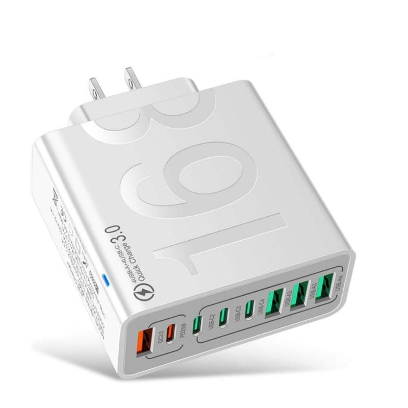 

USB 150W Muti 8 Port Wall Charger Quick Charging 8 Port Simultaneous Fast Charging Adapter For Smartphones Tablet белый