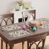 Line Drawing Bunny Eggs Leaves Rabbits Easter Placemats Set of 4 Table Mats for Party Home Kitchen Dining Table Decorations 12x18 Inch