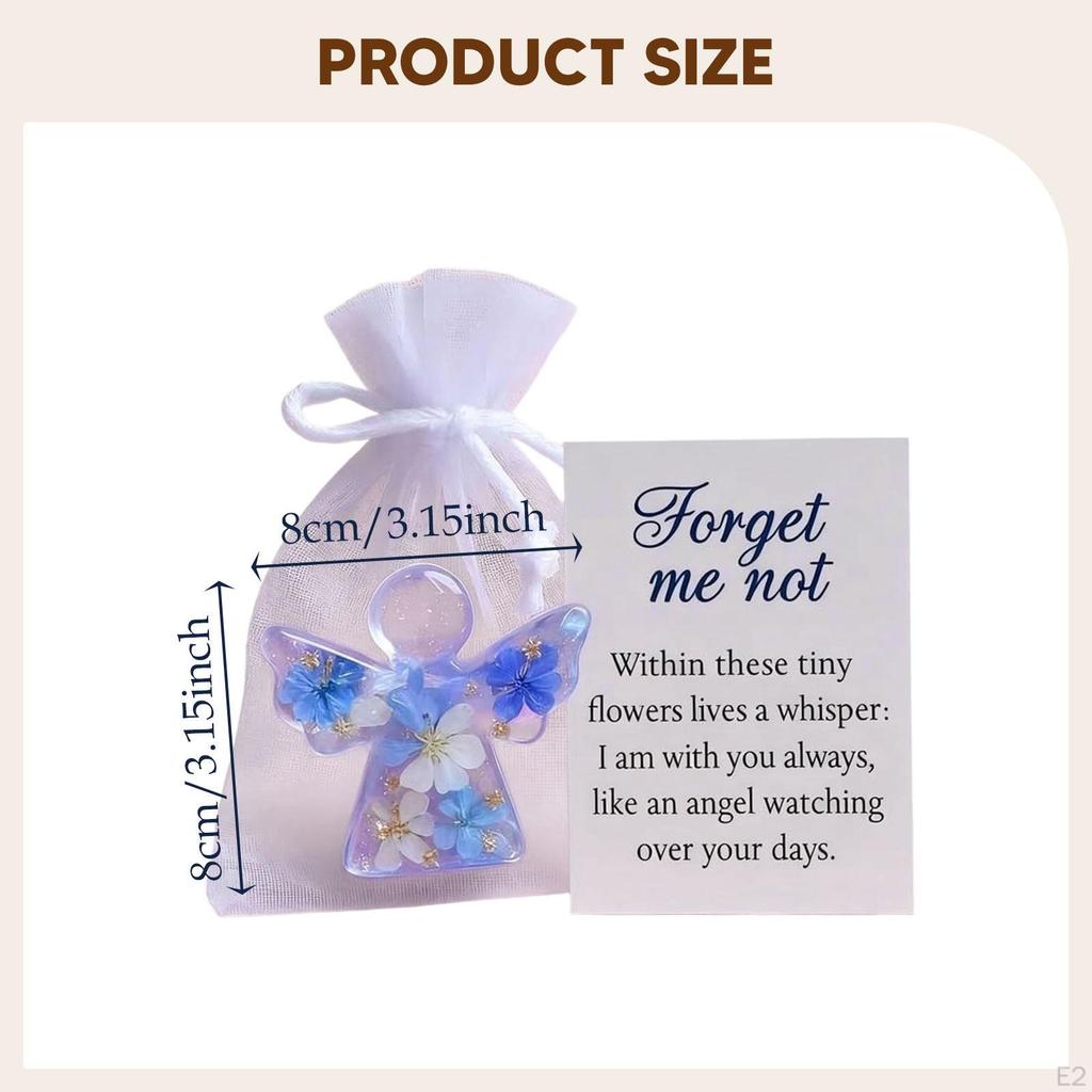 Angels Figurine, Spiritual Plaque Religious Gifts, Lightweight Acrylic Sign Desk Decor for Men