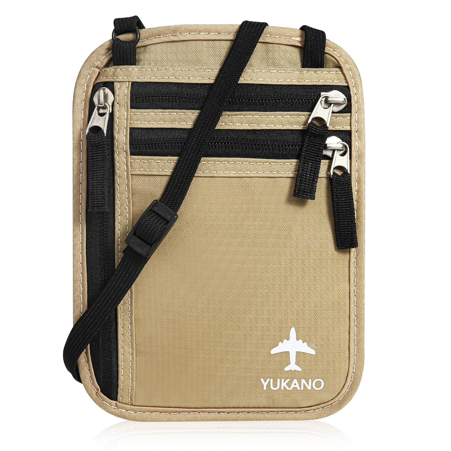 

Passport Passport Hangs Around the Neck [YUKANO] Case, Anti-Skimming, Security, Cover, Lightweight, Thin, Compact, 3-way, (Beige)
