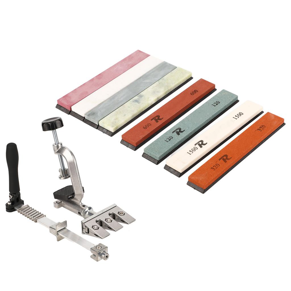 Kit Ascuțitor de Cuțite Piatră de Ascuțit Robustă Profesională Sistem de Ascuțit cu Unghi Fix pentru Bucătărie