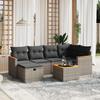 VidaXL Garden Lounge Set with Cushions 7 Pcs, Patio Sofas, Patio Furniture Set, Outdoor Furniture, Grey 3265309