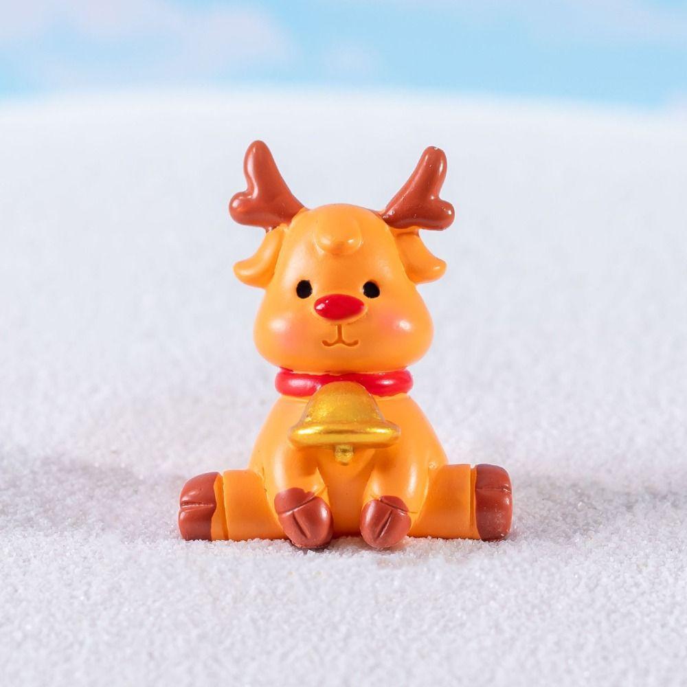 

Multicolor Cartoon Snowman Statue Resin Miniation Santa Claus Gift Christmas Figurines 5