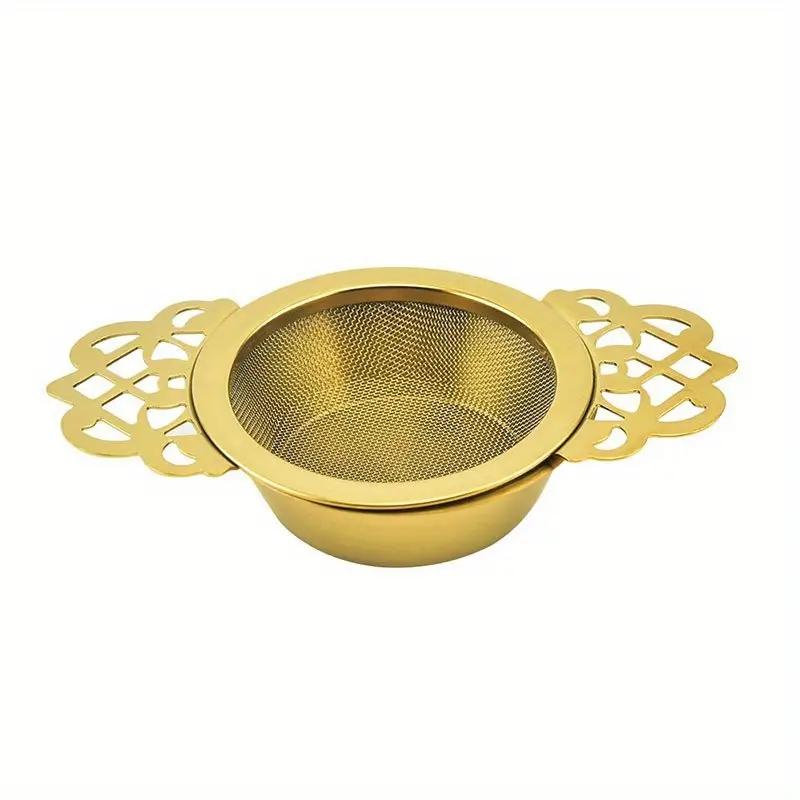 1/2pcs Tea Strainer Double Ear Fine Mesh Stainless Steel Spice Infuser Filter Tea Maker Teaware Kitchen Accessories
