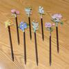 Wooden New Chinese Style Hairpin Women's Ancient Style Horse Face Skirt Accessories High-End Hanfu Step Rocking Women Hair Stick