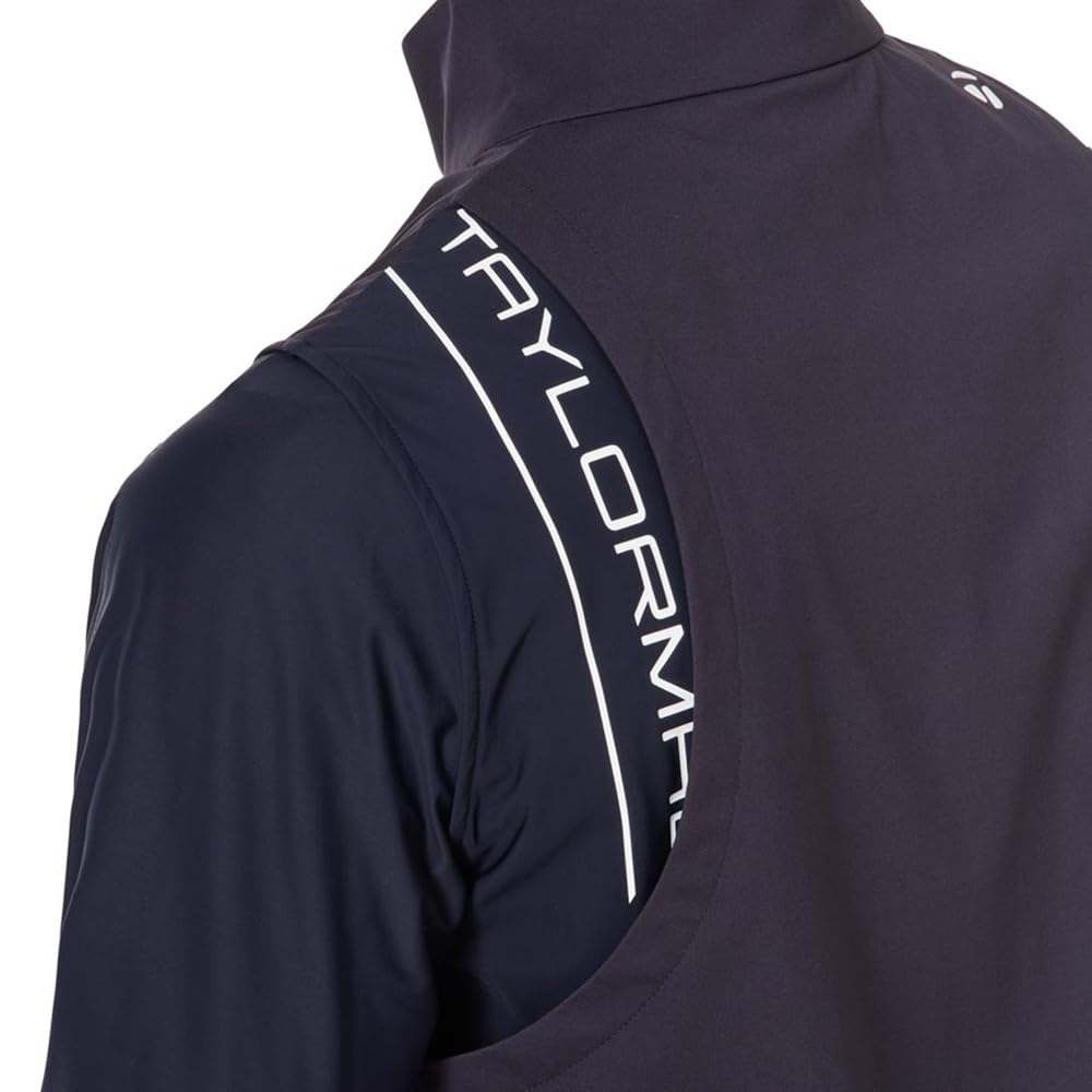 TaylorMade Double-Layer Wind Vest, Black, Size Small, Men's, 2024FW UN320