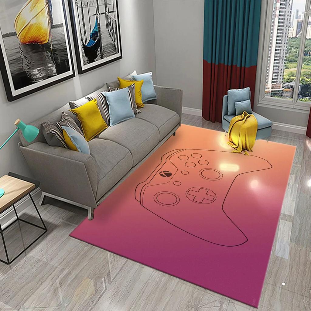 Anime Game Controller Children's Play Area Carpet Children's Game Floor Mat Cartoon 3D Pattern Living Room Decorative Carpet