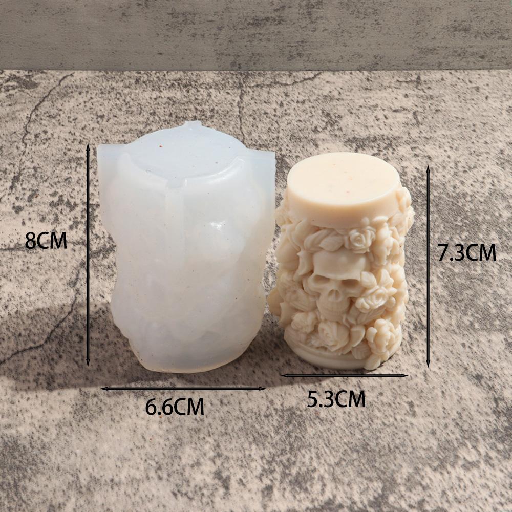 New Skull Series Silicone Candle Mold DIY Halloween Skull Sculpture Crafts Plaster Epoxy Resin Casting Tool Holiday Decor Gifts