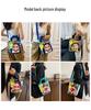 New Cartoon Graffiti Canvas Shoulder Crossbody Bucket Bag for Girls