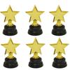 Plastic Material Star Trophy Awards 6-Pack Set Mini Gold Trophies  Kids School Rewards