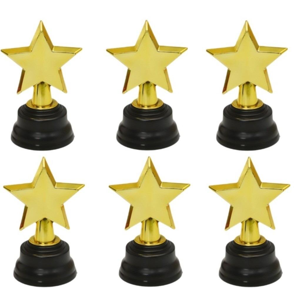 Plastic Material Star Trophy Awards Gold Color Winner Award Trophy  Competitions Prizes