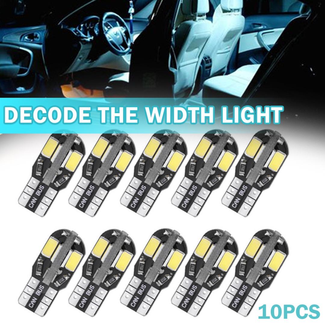 

Pdtoweb 10шт LED T10 194 168 W5W Canbus Белый купол Лицензия Боковая лампочка 6000K