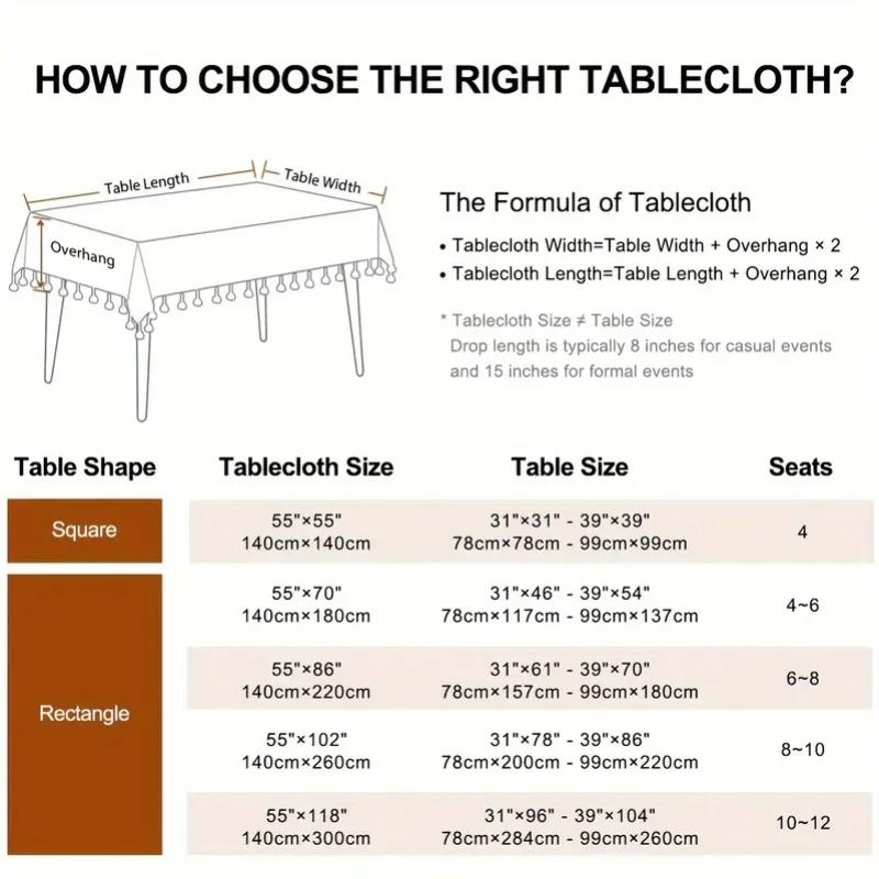 Nordic minimalist off-white solid color rectangular tablecloth with beige trim dining table cover