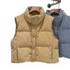 Down cotton vest women's wear autumn and winter small corduroy warm vest stacked vest vest vest vest