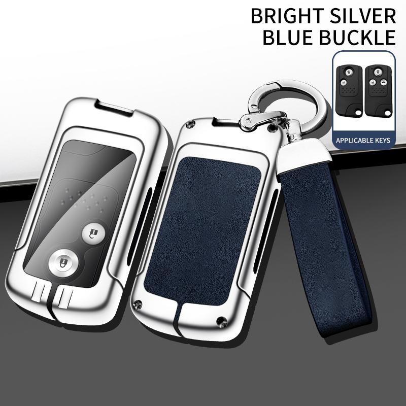 Car Metal Key Case Cover Shell Fob for Honda Fit Jazz Shuttle GP2 Spada StepWgn RG1 Freed Spike Ge6 Key Chain Accessories