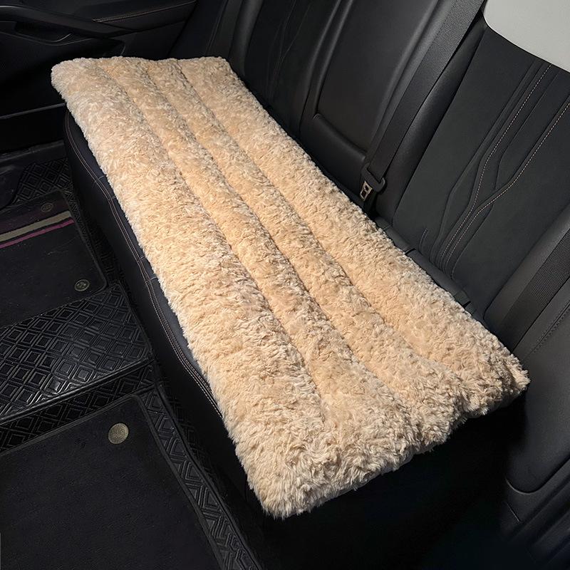 Damen Winter Plüsch Autositz- und Rückenlehnenbezug – Warm, Niedlich, Integriertes Design