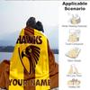 1PC Custom Name Blanket Hawks Team Spirit Flannel Blankets Patterns Throw Blanket All-Season Soft Gift for Couch, Bed, Camping, Birthday Gifts