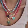 Malachite Beads Stone Necklaces Dopamine Color Colored Stone Charms Jewelry Beach