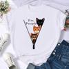Women Print Cat Lovely Pet Animal Cute T Shirt Fashion Summer Female Casual Top Short Sleeve Tshirts Cartoon Graphic T-Shirts Women’s