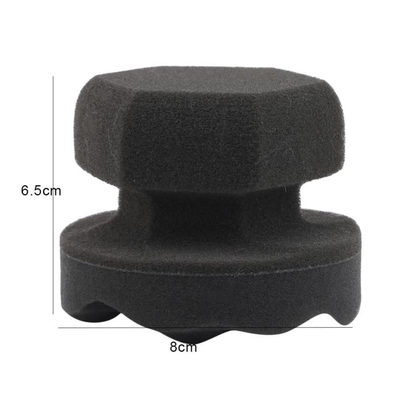 High Density Foam Wax Applicator Sponge with Hexagonal Ergonomic Grip for Car Polishing Tire Waxing Auto Detailing