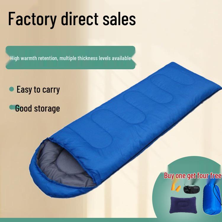 Vier-Jahreszeiten Erwachsenen-Schlafsack: Dick, Kältefest, Perfekt für Outdoor-Wintercamping