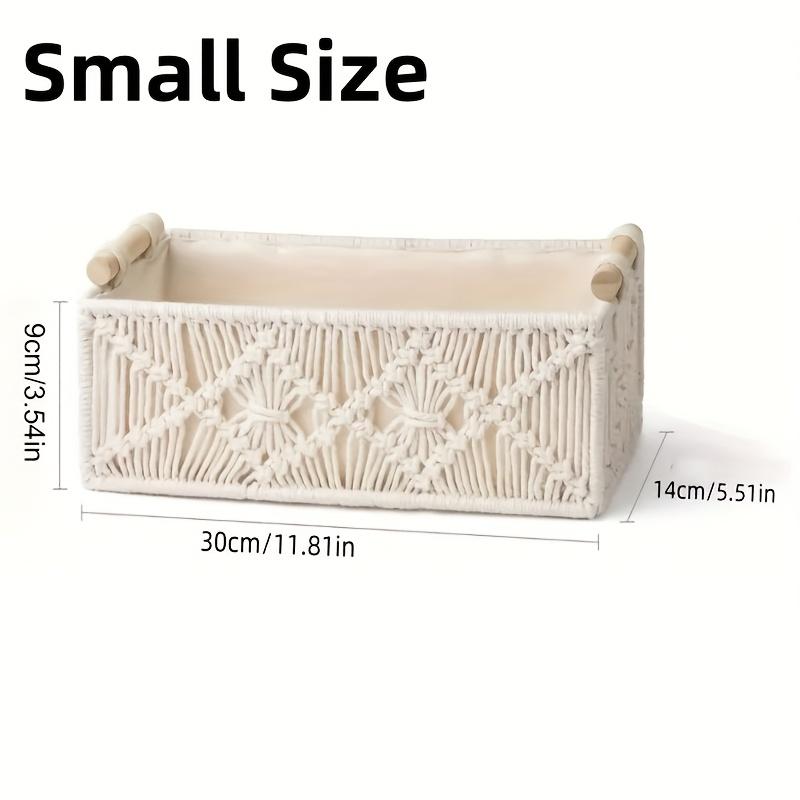

Bohemian Hand-Woven Storage Basket, Natural Seagrass Organizer for Bathroom Towels, Bedroom Blankets & Living Room Decor білий