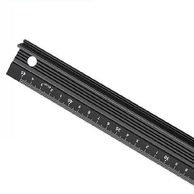 Multifunctional Metal Drafting Ruler Aluminum Alloy Ruler with Metric Scale For Students Architects Engineering Drafting