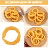 Toyvian Simulated Squid Ring 14Pcs Realistic Faux Fried Squid Rings Artificial Calamari Ring Onion Rings Fake Snack Props Play Food Model for