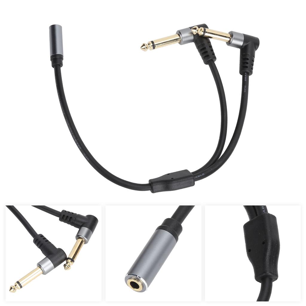 3.5mm Female to 6.35mm Male Adapter Cable Stereo Audio Converter Cable for Mixer Microphone