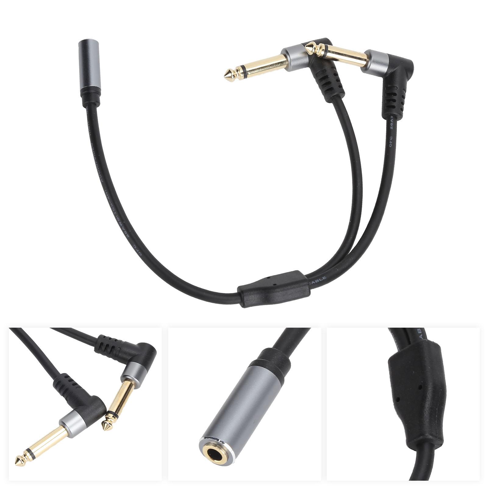 

3.5mm Female to 6.35mm Male Adapter Cable Stereo Audio Converter Cable for Mixer Microphone
