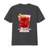 Uomo Negroni Un Terzo Aperitivo Cocktail Campari T Shirt da Uomo Moda Stampa vintage Lavata Unisex grafica Elastica