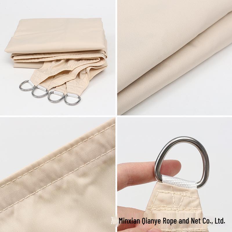 300D Waterproof Outdoor Sunshade Awning, Thickened Polyester Oxford Triangle, Four-Corner Sail