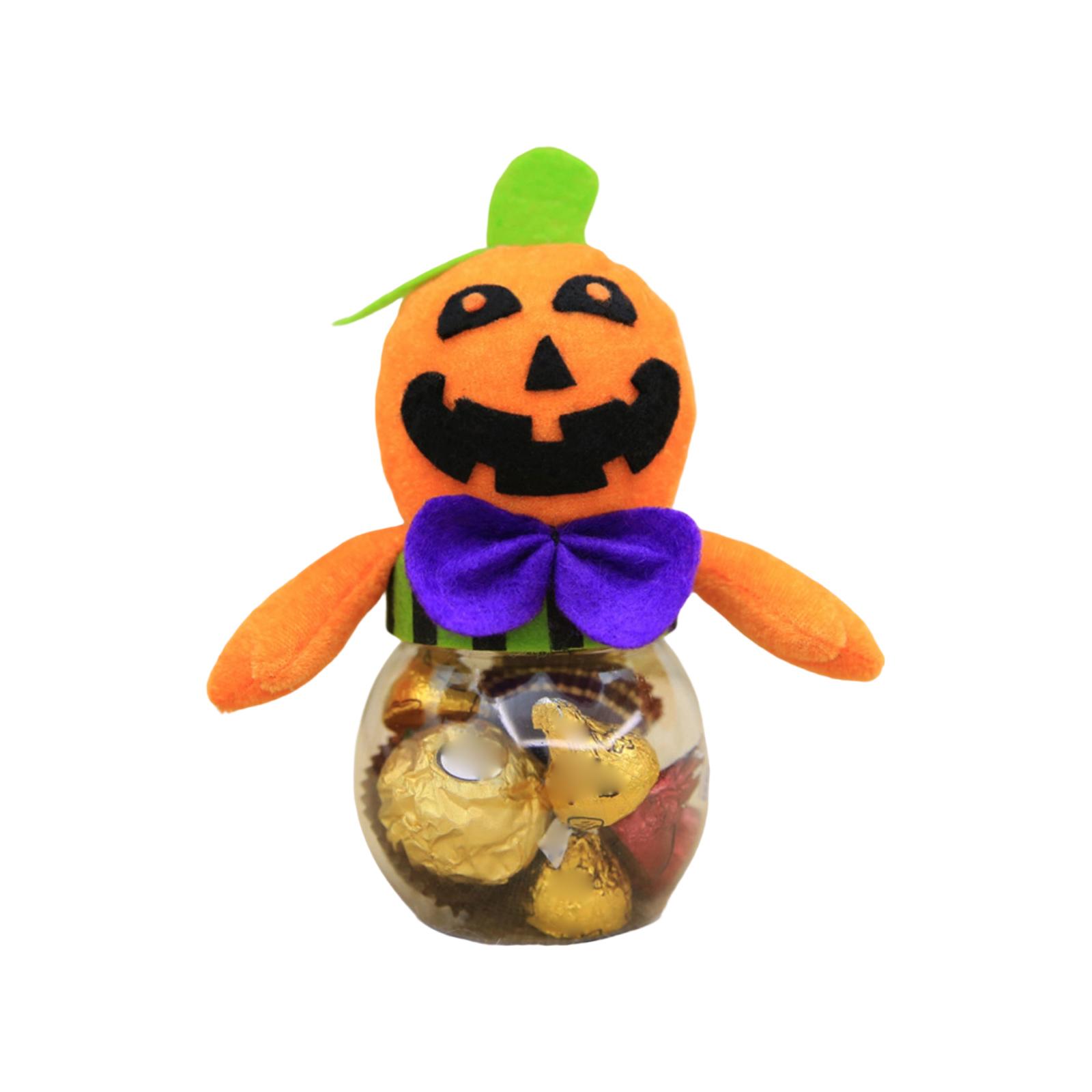 

New Halloween Decorations, Festival Atmosphere Arrangement Gift Box, Creative Cat Pumpkin Candy Jar One Size