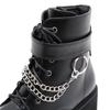8cm Heels 2024 Large Chain Thick Bottom Waterproof Platform Women's Shoes Thick High Heels Short Women's Boots Lhx